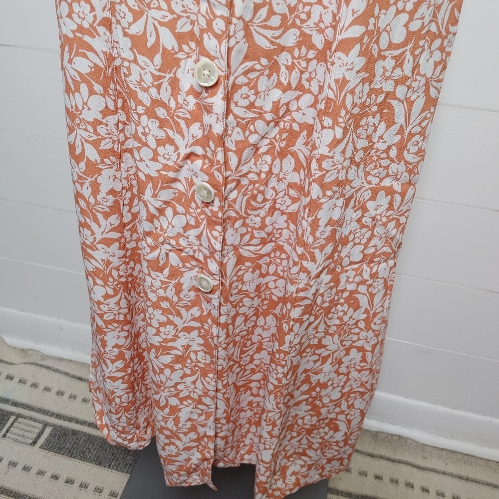 Vintage Part Two Floral Button Down Midi Dress Size 8 - Picture 4 of 12